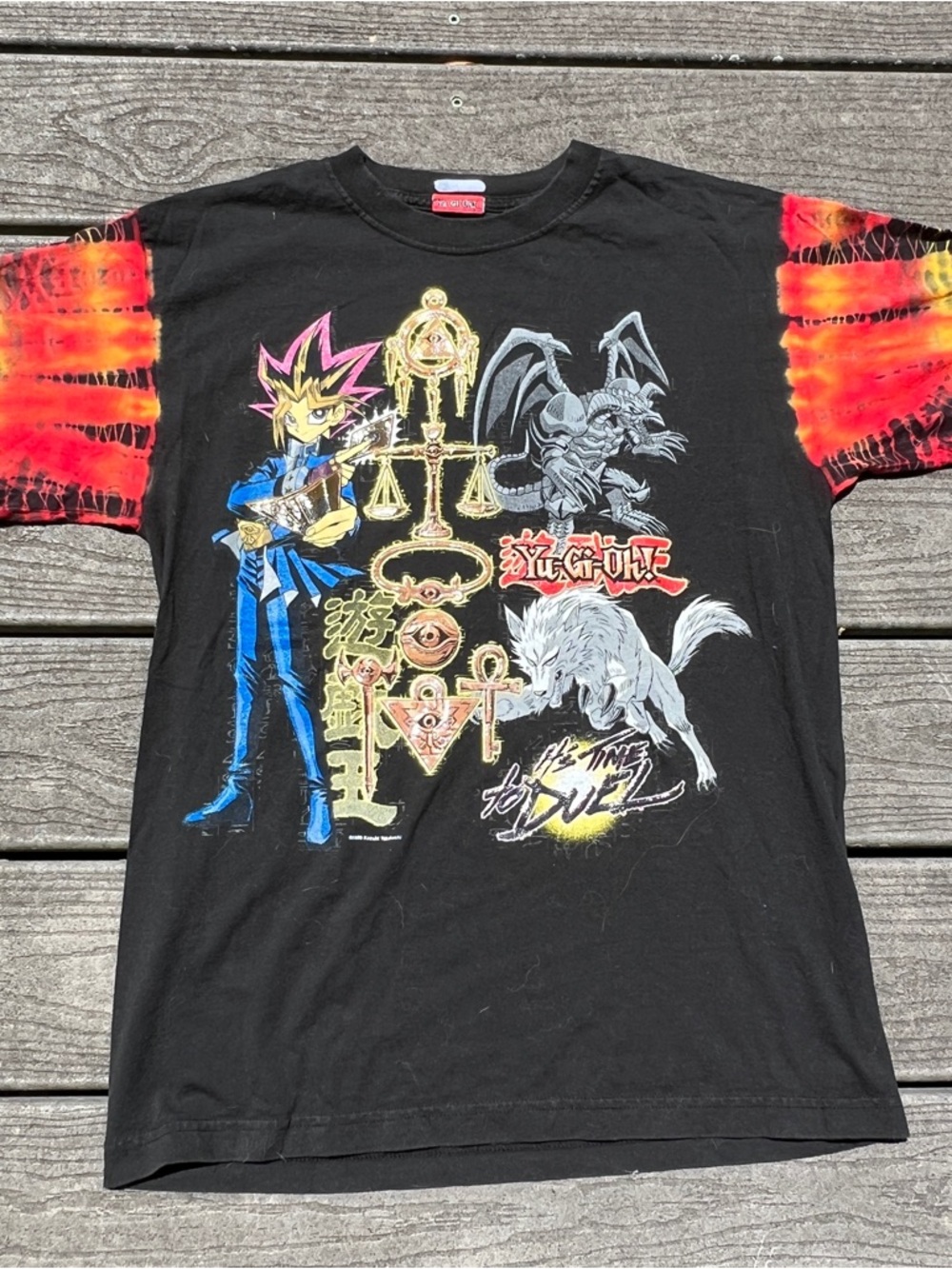 Vintage Yu-gi-oh! It's Time To Duel Graphic T-Shirt Tie-dye Youth XXL*
